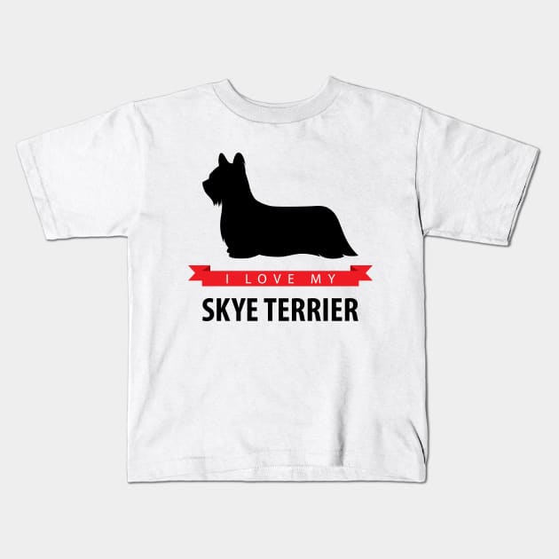 I Love My Skye Terrier Kids T-Shirt by millersye